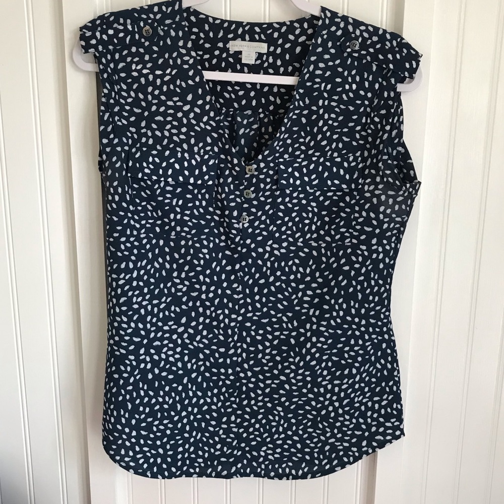 NY&Co. Navy Blouse